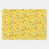 Bau und Straßenschilder gelb. Geschenkpapier Set (Vorderseite 2)