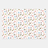 Bau und Straßenschilder weiß. Geschenkpapier Set (Vorderseite 3)