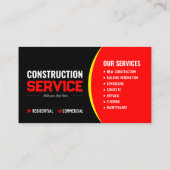 Bau- und Umbauunternehmen Visitenkarte (Rückseite)