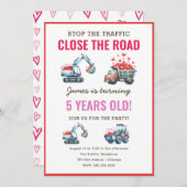 Bau Valentine Geburtstagsparty Einladung (Vorne/Hinten)