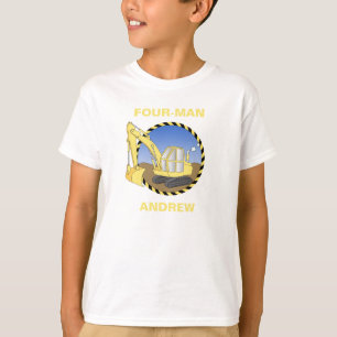 Bau Vier-Mangeburtstag T-Shirt