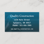 Bau Visitenkarte (Rückseite)