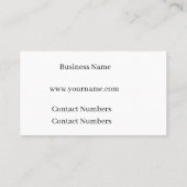 Bau Visitenkarte (Rückseite)