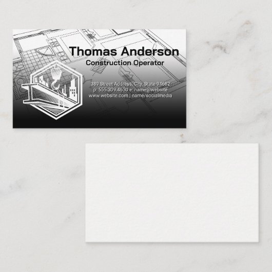 Bau Visitenkarte (Vorne/Hinten)