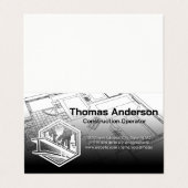 Bau Visitenkarten (Außenseite Aufgefaltet)