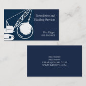 Bau von Abbruch- und Abschleppdiensten Visitenkarte (Vorne/Hinten)