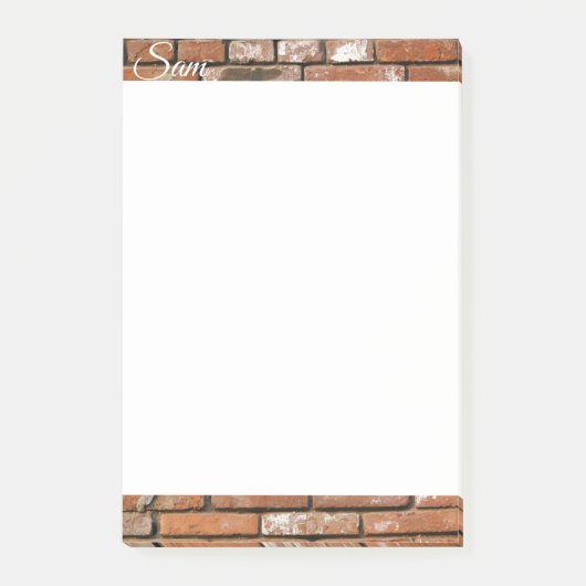 Bau von Backsteinen nach dem it Post-it Klebezettel (Vorderseite)