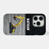 Bau von Baggern für schwere Geräte iPhone Hülle (Rückseite (Horizontal))