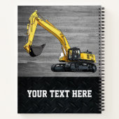 Bau von Baggern für schwere Geräte Notizblock (Rückseite)
