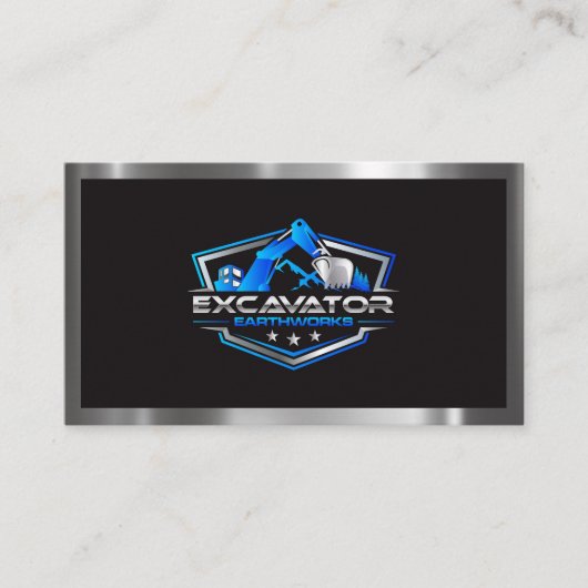 Bau von Baggern Visitenkarte (Vorderseite)