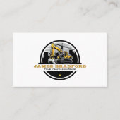 Bau von Baggern Visitenkarte (Vorderseite)