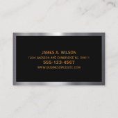 Bau von Baggern Visitenkarte (Rückseite)