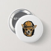 Bau von Bauarbeitern in Chihuahua Button (Vorne & Hinten)