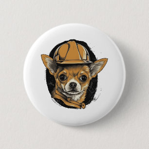 Bau von Bauarbeitern in Chihuahua Button