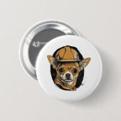 Bau von Bauarbeitern in Chihuahua Button (Vorne & Hinten)