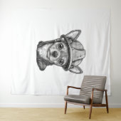 Bau von Bauarbeitern in Chihuahua Wandteppich (Beispiel (Horizontal))