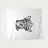 Bau von Bauarbeitern in Chihuahua Wandteppich (Vorderseite (Horizontal))