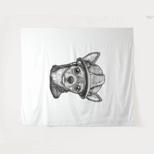 Bau von Bauarbeitern in Chihuahua Wandteppich (Vorderseite (Horizontal))