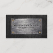 Bau von Beruflichem dunklem Holz und Metall Visitenkarte (Vorderseite)