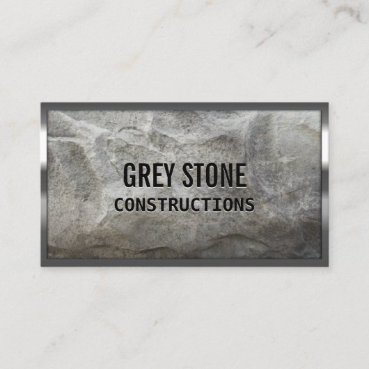 Bau von Beruflichen Metallen und Steinen Moderne Visitenkarte (Vorderseite)