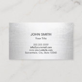 Bau von Beruflichen Metallen und Steinen Visitenkarte (Rückseite)