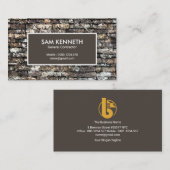 Bau von Braunstein-Mauern Visitenkarte (Vorne/Hinten)