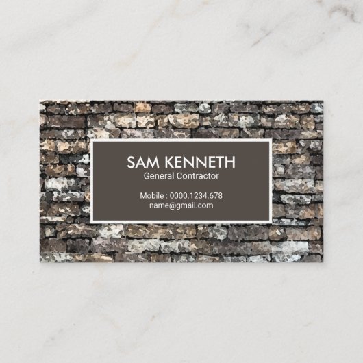 Bau von Braunstein-Mauern Visitenkarte (Vorderseite)
