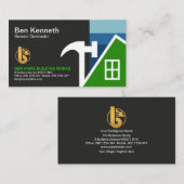 Bau von Creative Hammer Abstrakt Gebäude Visitenkarte (Vorne/Hinten)