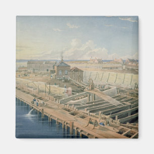 Bau von Docks Magnet