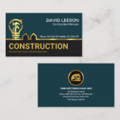 Bau von Gold Handyman Tree Bulb Line Visitenkarte (Vorne/Hinten)