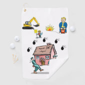 Bau von Golfhandtüchern Golfhandtuch (Insitu)
