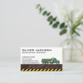 Bau von grünen Lkw | Dirt Visitenkarte (Stehend Vorderseite)