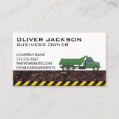 Bau von grünen Lkw | Dirt Visitenkarte (Vorderseite)