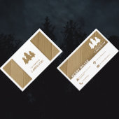Bau von Holzkiefern für rustikale Holzschnitzel Visitenkarte