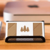 Bau von Holzkiefern für rustikale Holzschnitzel Visitenkarte