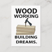 Bau von Holzwerkstoffen Visitenkarte (Vorderseite)