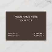 Bau von Holzwerkstoffen Visitenkarte (Rückseite)