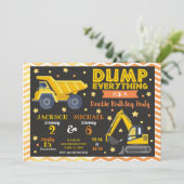 Bau von Joint Birthday Einladung Geschwister (Stehend Vorderseite)