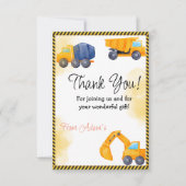 Bau von Lastkraftwagen Geburtstag Dankeskarte (Vorderseite)