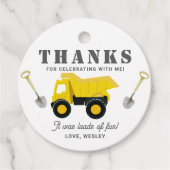 Bau von Lastkraftwagen Geburtstag Geschenkanhänger (Vorderseite)