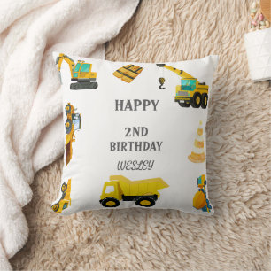 Bau von Lastkraftwagen Geburtstag Kissen