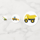 Bau von Lastkraftwagen Geburtstag Konfetti (Vorderseiten)