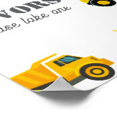 Bau von Lastkraftwagen Geburtstag Poster (Ecke)