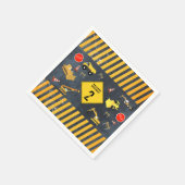 Bau von Lastkraftwagen Schwermaschinen Geburtstag  Serviette (Ecke)