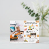 Bau von Lastkraftwagen Thema Geburtstag Postkarte (Stehend Vorderseite)