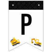 Bau von Lastkraftwagen Thema Geburtstag Wimpelkette (Dritte Fahne)