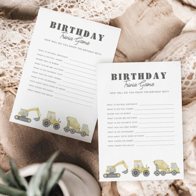 Bau von Lkw Boys Geburtstag Trivia (Von Creator hochgeladen)
