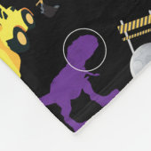 Bau von LKWs Astronaut Dinosaurier im Weltraum Fleecedecke (Ecke)