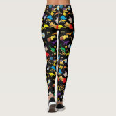Bau von LKWs Astronaut Dinosaurier im Weltraum Leggings (Rückseite)