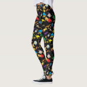 Bau von LKWs Astronaut Dinosaurier im Weltraum Leggings (Links)